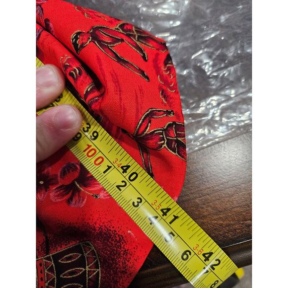 Vintage Hawaiiana Red Floral Muumuu Sleeveless Dress Made in Hawaii L Cotton - Picture 5 of 5
